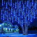 Outdoor Christmas Decorations, 12 inch/ 30 cm Meteor Shower Lights, Icicle Lights for Tree, Xtmas Decorations for Yard House Wedding Party, Blue