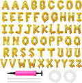 58 PCS Letter Balloons Alphabet Letters 2 Sets A- Z & 1 Sets AEIOU 16 Inch Foil Alphabet Letter Balloons Set Custom Phrase Banner for Birthdays Wedding Party Anniversary Decoration