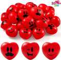 JOYIN 30 Pcs Valentine's Day Red Heart Shape Stress Ball, Valentines 1.5 inch Heart Ball Squishy Toy Exchange Gift for Kids, Stress Relief Party Favors, Holiday Reward Prizes