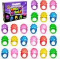 Kangaroo 24 Pack LED Light up Rings for Kids Bulk - Flashing Colorful LED Finger Lights Party Favors for Fun - Glow in the Dark Bumpy Blinky Rings for Rave Trinkets and Easter Basket Stuffers for kids