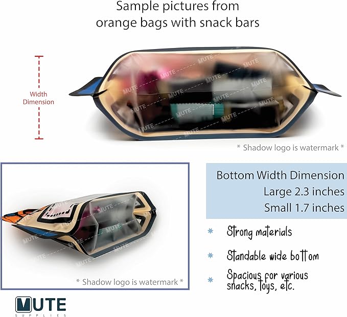 20 Pack Goodie Bags for Kids Birthday Party Supplies - Bulk Gift Bag for Favors, Food, and Candy with Resealable Ziplock Seal (Purple/Large)