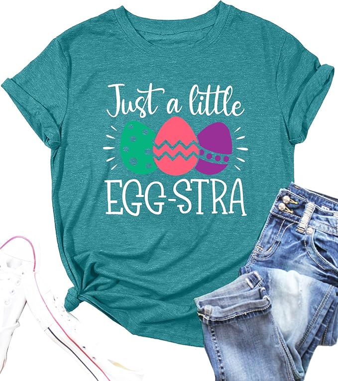 LAZYCHILD Women Easter Teacher Shirts: Funny Treat All with Kindness T-Shirt Bunny Rabbit Tee Tops