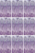 3.3 x 6.6 ft Foil Fringe Backdrop Curtains, Tinsel Streamers Party Decorations, Fringe Backdrop for Birthday, Baby Shower, Gender Reveal, Graduation (9, Light Purple)