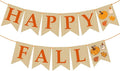 OHOME Fall Decorations for Home - Happy Autumn Pumpkin Banner for Indoor Outdoor | Maple Leaves Garland Backdrop for Outside - Hanging Party Favors Supplies for Birthday | Fall Decor