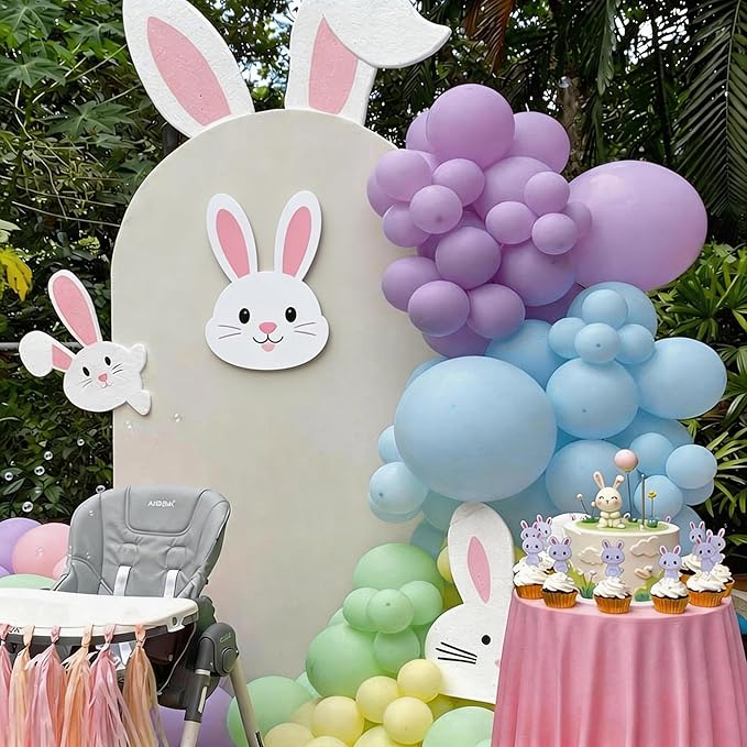 Pastel Balloons Arch Garland Kit, Pastel Pink Purple Blue Yellow Green Party Balloons, Easter Balloon Garland for Girls Kids Women Wedding Baby Shower Birthday Easter Party Decor