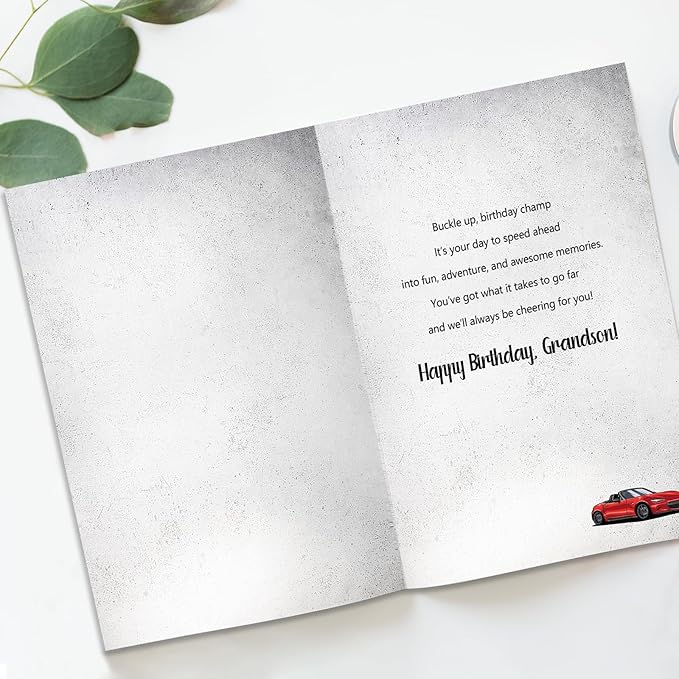 Grandson Birthday Card, Funny Birthday Card for Grandson, Best Gift from Proud Grandparents, Cute & Heartfelt Wishes for Little Man