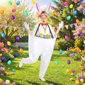 Vinsot 16 Pcs Easter Granny Pants Yard Game Set Oversized Granny Pants with Colorful Easter Eggs, Bowtie, Bunny Ears and Tail, Outdoor Tossing Game Bunny Suit for Spring