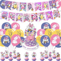 Daisy Duck Party Decoration Set - Movie Theme Banner, Cake Topper, Latex Balloons for Fan's Birthday Supplies