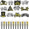 Openfly New Years Eve Party Supplies 2026 Happy New Year Headband Tiara New Year Fringed Noise Makers Party Favors