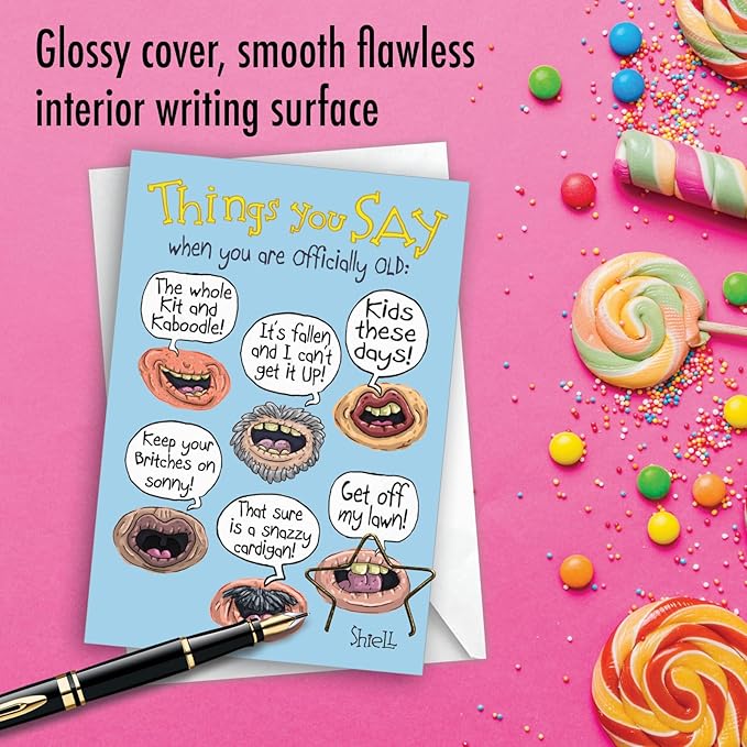 NobleWorks Hysterical Birthday Greeting Card with 5 x 7 Inch Envelope (1 Card) Things You Say C7891BDG