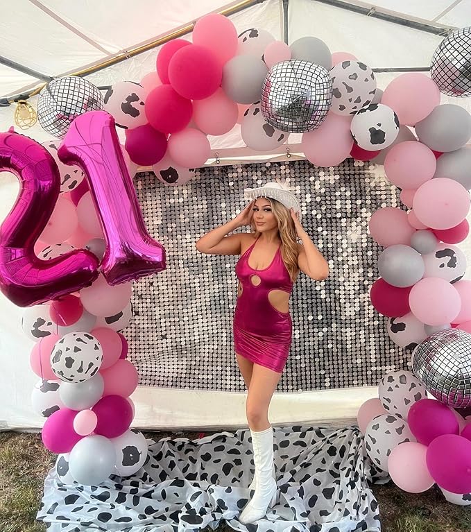40 Inch Hot Pink 1 Balloon for First Birthday, 1st Number Balloons Birthday Decorations for Girl Kids Toddler Baby, One Giant Number 1 Balloon