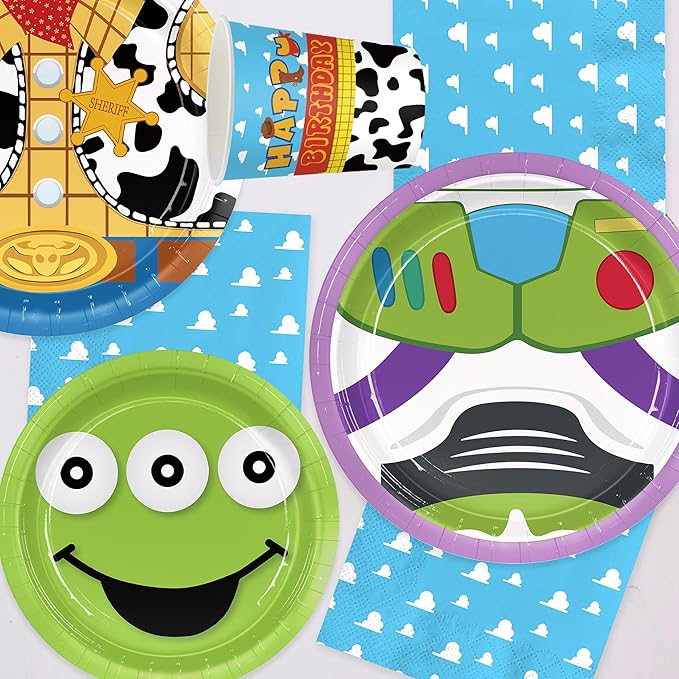 120pcs Birthday Party Supplies Include Cloud Plates Napkins Cup Dessert Plates Disposable Paper Tableware Set Kids Birthday Party Decorations For 30 Guests