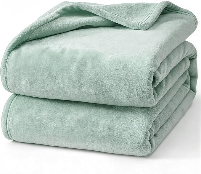 Hansleep Fleece Celadon Throw XL Blanket, Super Soft Flannel Fuzzy Plush Cozy Blanket for All Seasons, Celadon, Throw XL 50x70 Inches