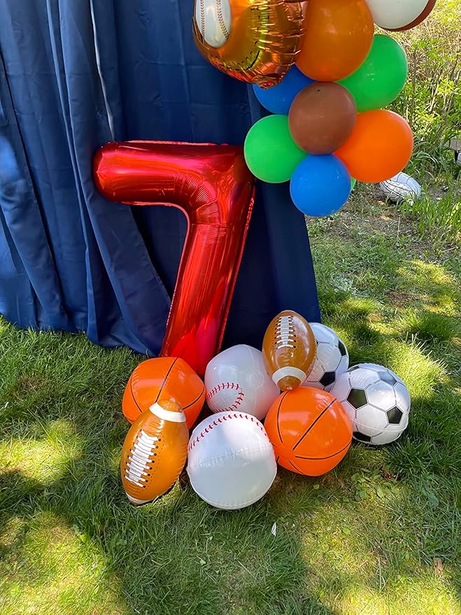 40 Inch Number 8 Balloon, Red 8 18 28 80 Birthday Balloons for Men Boys, 8th Birthday Decorations Party Supplies, Wedding, Graduations