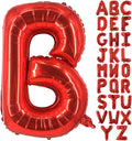Lovoir 40 Inch Large Red Letter B Balloons Big Size Jumbo Mylar Foil Helium Balloon for Birthday Party Celebration Decorations Alphabet Red B