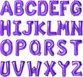 16 Inch Purple Letter Balloons Mylar Foil Alphabet Letter A-Z Balloons Set for Wedding Birthday Party Decoration Banner 26pcs (Purple)