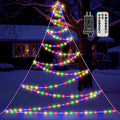 Ollny Outdoor Lighted Christmas Decorations 13FT Tall, IP67 Waterproof Outdoor Christmas Lights with 3 Timers and 8 Lighting Modes, Xmas Decor Light for House Yard Window Wall Lights (Multicolored)