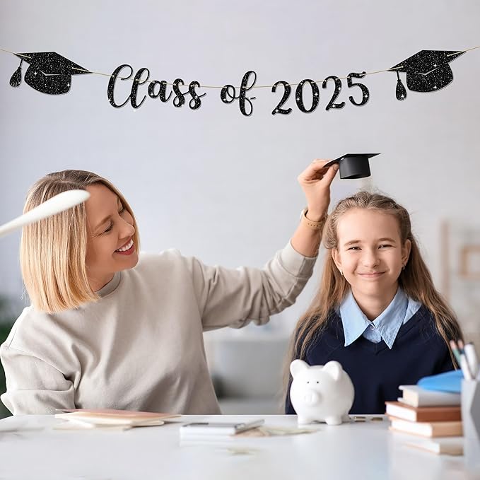 Graduation Decorations Class of 2025-9 ft No DIY Class of 2025 Banner, Graduation Party Decorations & Decor for Elementary, 5th Grade, 8th Grade, High School, College, Congrats Grad Sign