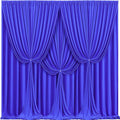 40x10FT Royal Blue Backdrop Curtains for Wedding Parties, Wrinkle Free Polyester Photography Backdrop Drapes for Baby Shower Birthday Parties Stage Background Stand Decorations 4x10ft,10 Panels