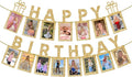 KatchOn, Glitter Gold Happy Birthday Banner - Big 10 Feet, Preassembled | Gold Happy Birthday Picture Banner for Happy Birthday Decorations | Gold Party Decorations