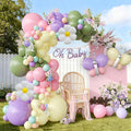 Butterfly Spring Balloon Arch Kit Flower Balloons 159Pcs Sage Green Pink Purple Balloons Fairy Balloon Garland for Wildflower Birthday Party Baby in Bloom Baby Shower Decorations