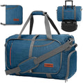 Canway 40L Foldable Duffle Bag for Travel Men & Women Carry On 22"x14"x9" Airline Approved, Small Luggage Overnight Bag with Shoe Compartment, Water-Resistant Gym & Sports Bag
