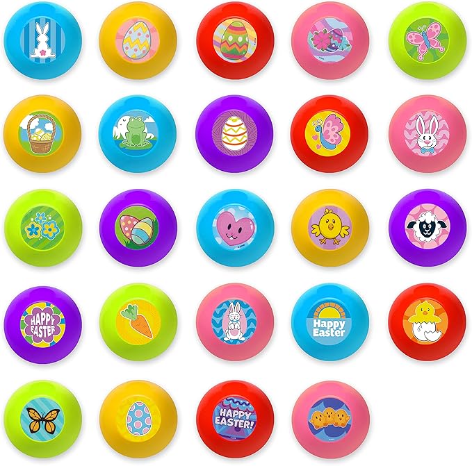 JOYIN 24 Pcs Easter Egg Stampers Toys for Easter Eggs Hunt Game, Basket Stuffers Fillers, Kids Gifts, Party Favor, Self Inking Stamp for Classroom Prize Supplies