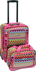 Rockland Fashion Softside Upright Luggage Set, Tribal, 2-Piece (14/19)