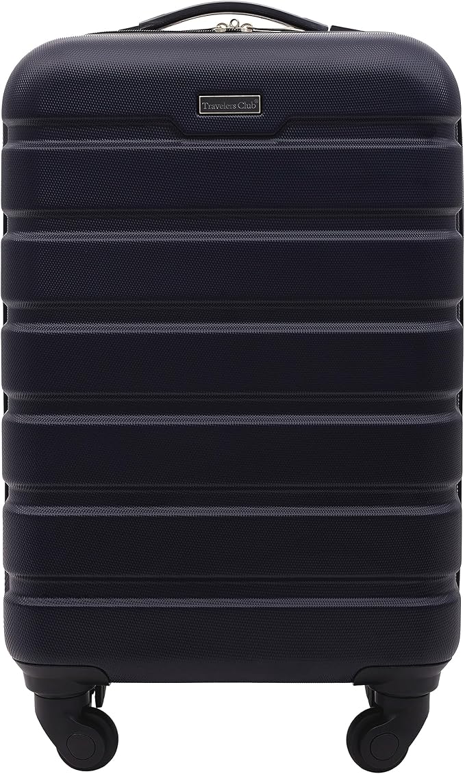 Travelers Club Harper Luggage, Blue, 22-Inch Carry-On
