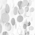 MIAHART 4 Pcs Circle Dots Garland 52 Feet Silver Decorations Party Garland Hanging Banner for Birthday Baby Shower Wedding Christmas Party Decor