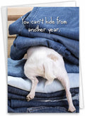 NobleWorks - 1 Funny Animal Birthday Card with Envelope - Cute Card for Birthdays - Tattle Tails C9279DBDG