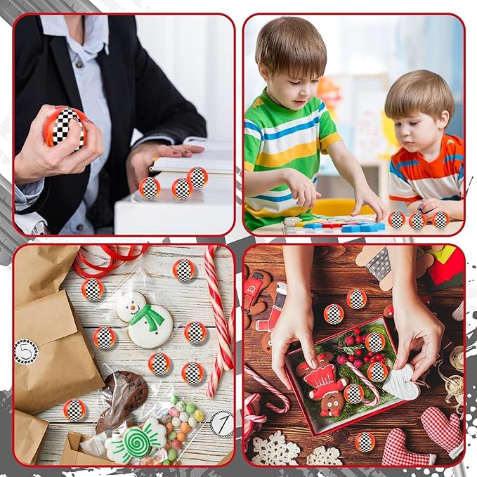 24 PCS Racing Car Stress Balls for Kids Party Favors, 1.57 Inch Anxiety Relief Fidget Sensory Toys, Racing Car Theme Squeeze Balls Bulk for Birthday Goodie Bags, Carnival Gifts & Classroom Prizes