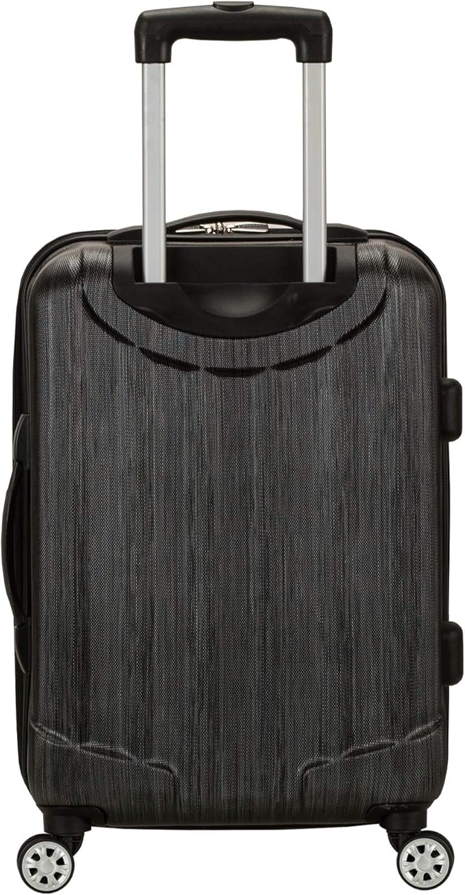 Rockland Melbourne Hardside Expandable Spinner Wheel Luggage, Carry-On 20", Metallic
