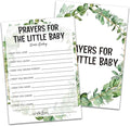 Baby Shower Game Cards, Prayers for Baby Game, Tropical Jungle Theme Party Games, Set of 30, (Green008)