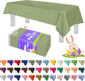 Grandipity 12 Pack Premium Disposable Plastic Tablecloth 54 Inch. x 108 Inch. Rectangle Table Cover - Sage Green