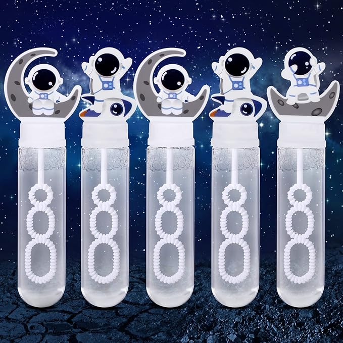Winrayk 24 Large Astronaut Bubble Wands with Gift Box, Space Party Favors Kids Bubbles Bulk, Pinata Filler Goodie Bag Stuffer Carnival Prize Birthday Gift Summer Galaxy Outer Space Themed Party Favors
