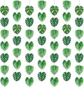 Xinnun Tropical Garland Party Decorations Palm Leaves Garland Banners Green Hawaiian Luau Leaf Hanging Decor for Summer Beach Pool Jungle Baby Shower Birthday Party Supplies
