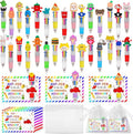 CZWZ 30 Set Cute Multicolor Pens in One 4-in-1 Fun Pens Bulk with 30 Gift Cards for Kindergarten Party End of Year Student Gift Bulk Office School Exchange Gifts