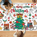 Christmas Crafts for Kids, Giant Coloring Poster/Tablecloth, 30 x 72 Inches Jumbo Versatile Banner, Party Favors for Family or Classroom, Holiday Xmas Party Decorations
