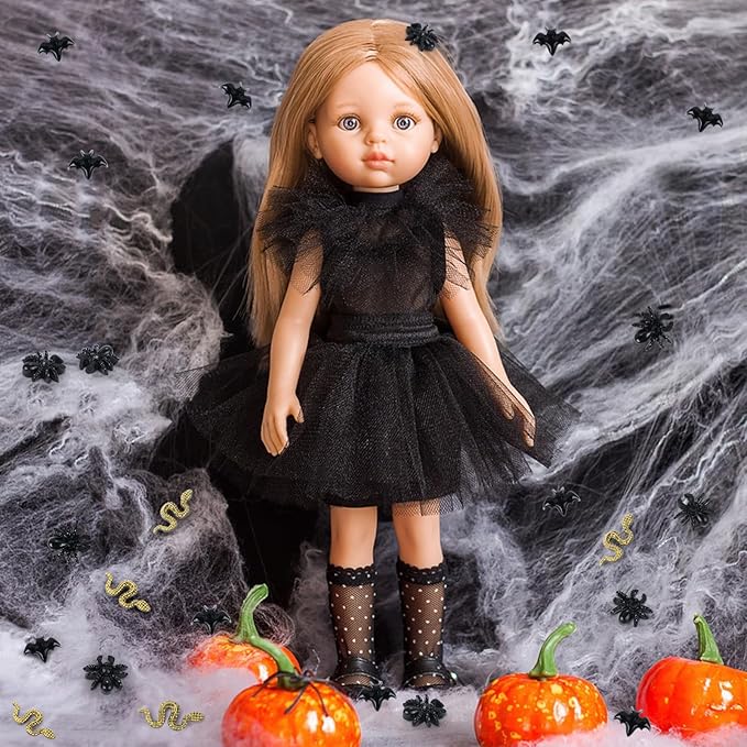 200 Pieces Miniature Halloween Decorations Tiny Resin Insect Mini Spiders Mini Bats Mini Snakes Halloween Miniatures for Crafts Dollhouse Fairy Garden Micro Landscaping Decoration