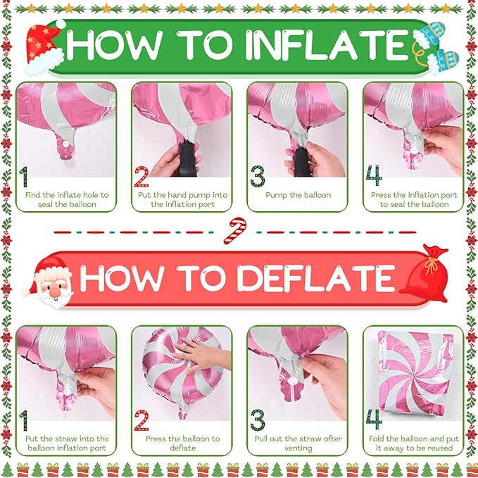 Christmas Balloon Arch Garland Kit, 123Pcs Long Green Red Paster Pink Gold Xmas Balloons with Candy Cane Foil Balloon for Merry Christmas Holiday Birthday Baby Shower Winter New Year Party Decorations
