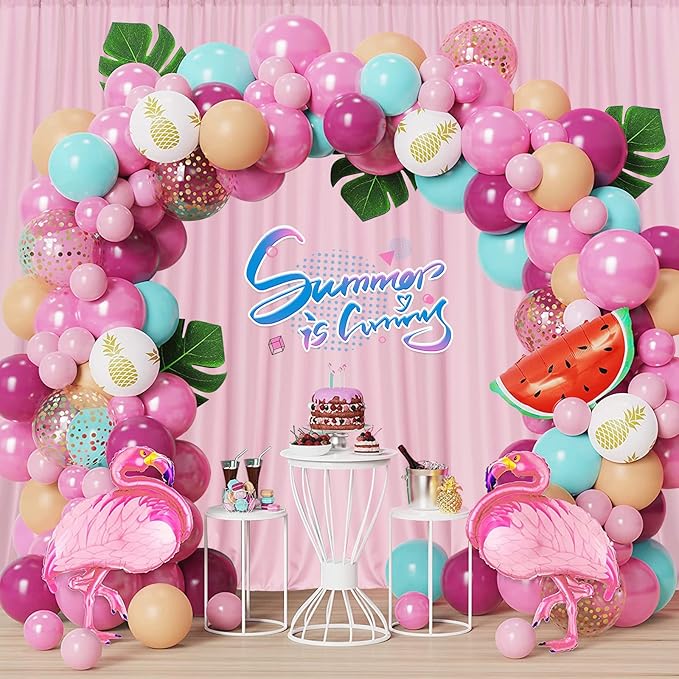 Pink Backdrop Curtain for Parties Rod Pocket Pink Curtains Photography Backdrop Drapes Privacy Fabric Decoration for Birthday Party Wedding Baby Shower Home Decor, 5ft x 7ft, 2 Panels
