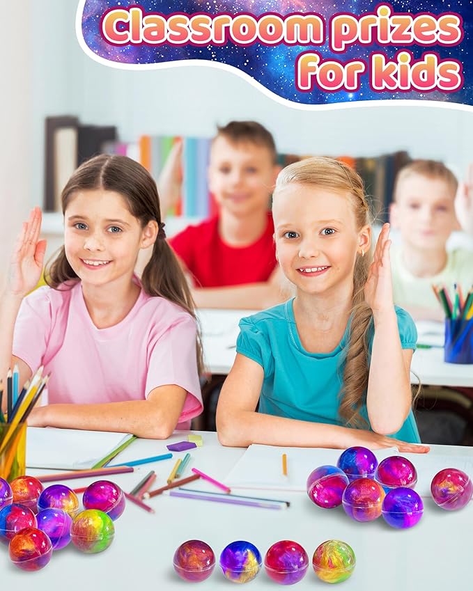 24 Pack Galaxy Slime Party Favors, Non-Sticky, Stress Relief Treasure Box Toys for Classroom Prizes, Easter Basket Stuffers Student Gifts Goodie Bags Egg Fillers for Kids Teens Boys Girls 4-8, 8-12