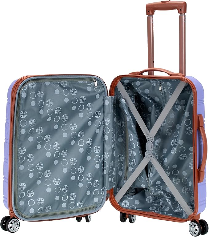 Rockland Melbourne Hardside Expandable Spinner Wheel Luggage, Carry-On 20", Lavender