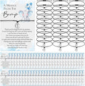 Thyle 50 Set Blue Elephant Baby Shower Favors for Guests Adjustable Bracelets with Message from the Bump Card Footprints Charm Baby Shower Bracelets for Gender Reveal Thank You Gifts