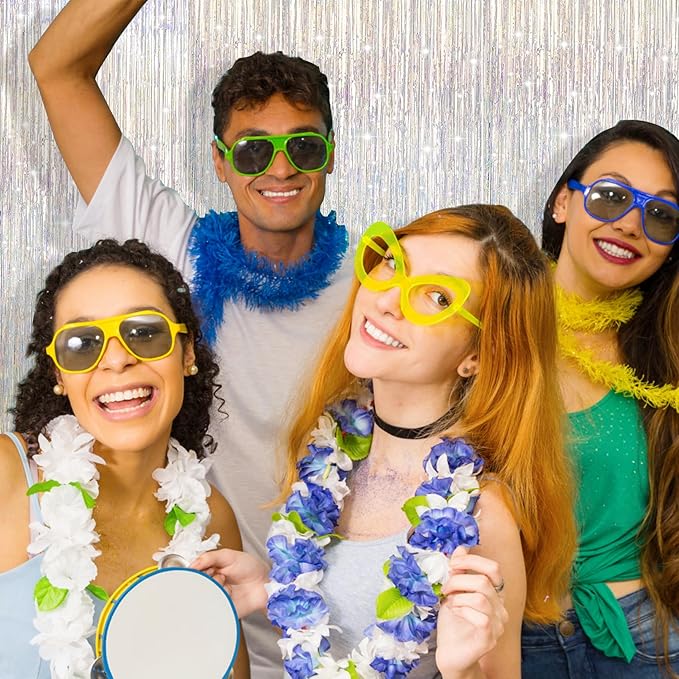 3 Pack Shiny Silver Backdrop Party Decorations Tinsel Curtain Party Backdrop Foil Fringe Birthday Decorations Photo Booth Streamer Silver Theme Bachelorette Graduation Party Decorations