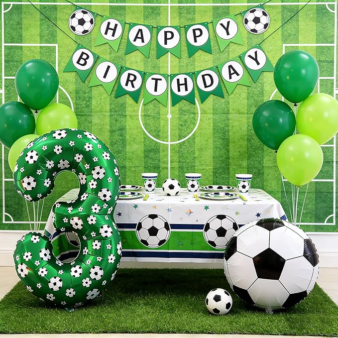 40 Inch Soccer Number 9 Balloons Large Foil Balloon Number 9 Birthday Deco World Cup Sports Soccer Theme Decoration For Soccer Party And Boy'S 9 th Birthday