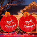 2-Pack Lighted Pop-Up Christmas Ball with 180 LEDs & 8 Light Functions, Holiday Yard Decor，Outdoor Christmas Decorations