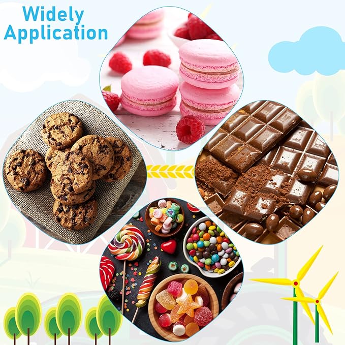 Gueevin 100 Pieces Cellophane Treat Bags Camp out Goodie Candy Favor Bags with 100 Pieces Twist Ties for Party Decorations Kids Birthday Party Baby Shower Supplies Gift Wrapping (Tractor Pattern)