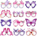 12PCS Butterfly Glasses, Butterfly Birthday Party Paper Eyeglasses Photo Booth Props for Spring Birthday Party Supplies